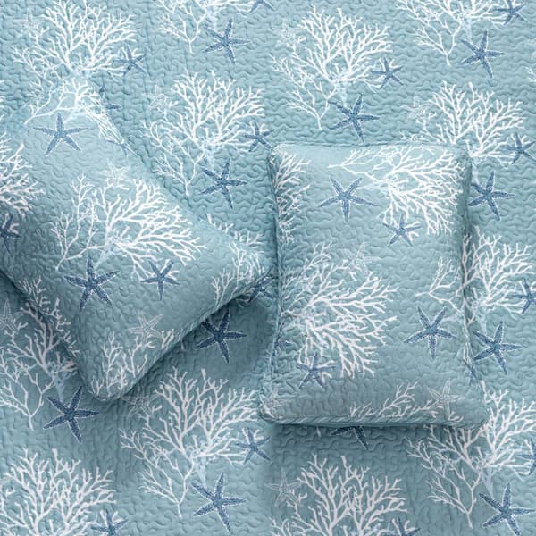 FreshFolds 3pc. Reversible Coastal Themed Quilt Set