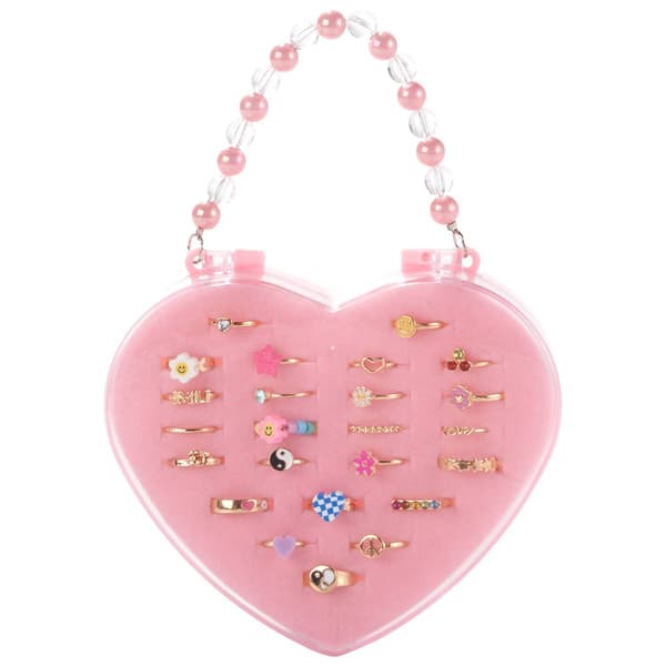 Girls Capelli&#40;R&#41; New York 24pc. Ring Set w/ Fimos in Heart Box - image 