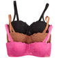 Womens Juicy Couture 3Pk Convertible Push Up Bra - JC5065-3PKM - image 1