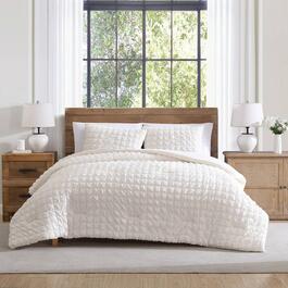 Tahari Home Luca Seersucker Grid Cotton-Rich 3pc. Comforter Set