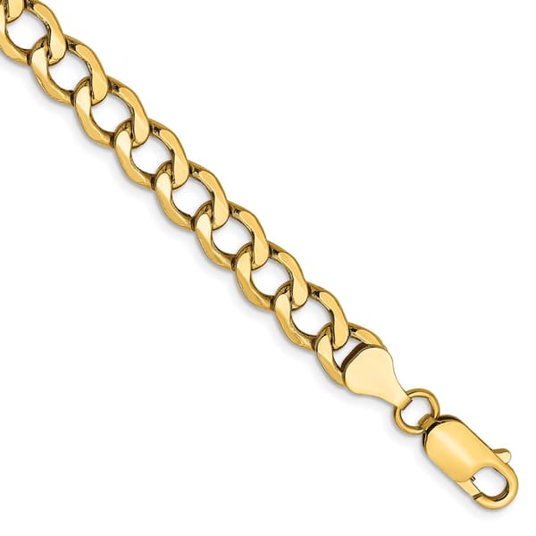 Gold Classics(tm) 6.5mm. 14k Semi Solid Curb Link Bracelet - image 