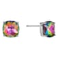 Athra Silver Plated Mystic Crystal Cushion-Cut Stud Earrings - image 1