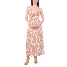Womens MSK Sleeveless Twist Front Tie Back Print Maxi Dress
