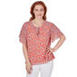 Womens Skye''s The Limit Coral Gables Short Tiered Sleeve Top - image 1