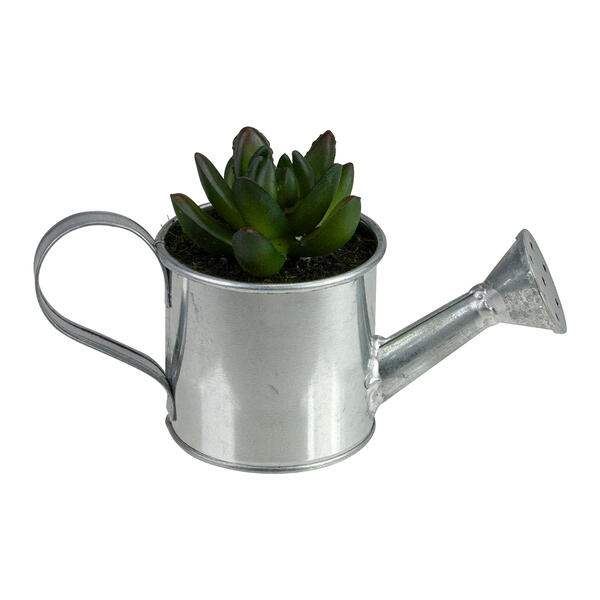 Northlight Seasonal 6 Mini Artificial Succulent in Watering Can - image 