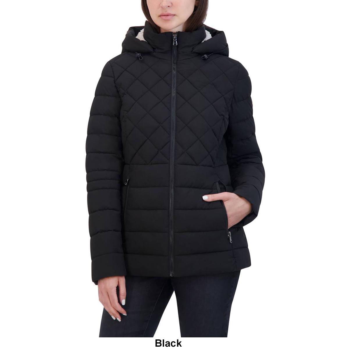 Womens HFX Stretch Puffer Jacket w/Sherpa Trim