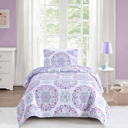 Alex &amp; Bella Vivian Floral Medallion Quilt Bedding Set