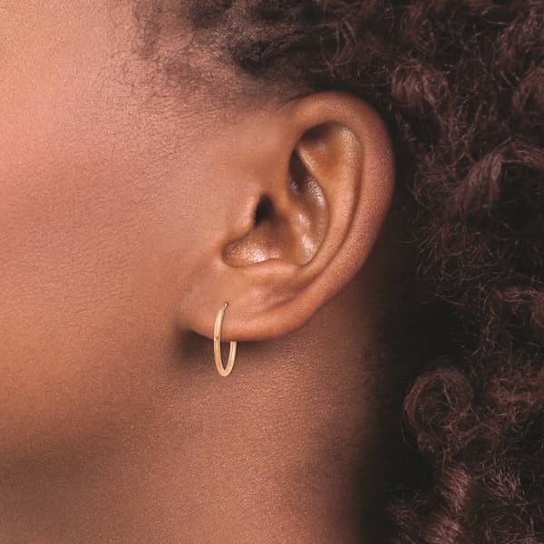 Gold Classics&#8482; 16mm. 14k Rose Gold Polished Hoop Earrings