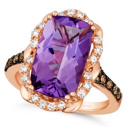 Le Vian(R) Strawberry Gold(R) Grape Amethyst(tm) Diamond Ring
