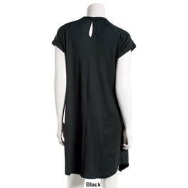 Womens Hanes&#174; Short Sleeve Solid Back Keyhole Nightshirt