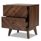 Baxton Studio Hartman Walnut Brown Wood 2-Drawer Nightstand - image 2