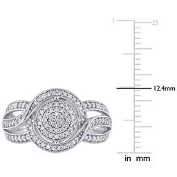 Diamond Classics™ 10kt. White Gold 1/2ctw. Diamond Swirl Ring