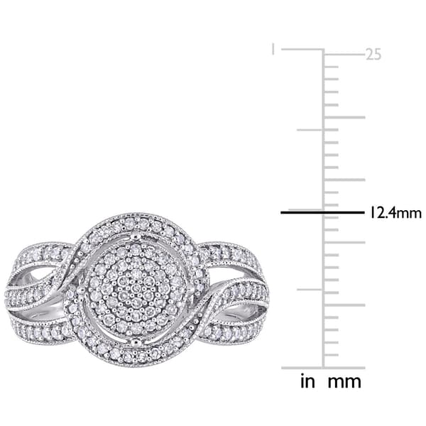 Diamond Classics™ 10kt. White Gold 1/2ctw. Diamond Swirl Ring