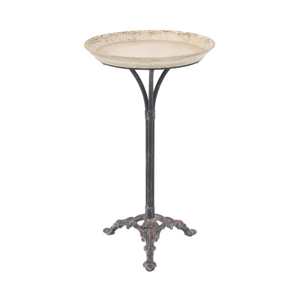9th & Pike&#40;R&#41; White Iron And Pine Country Accent Table - image 