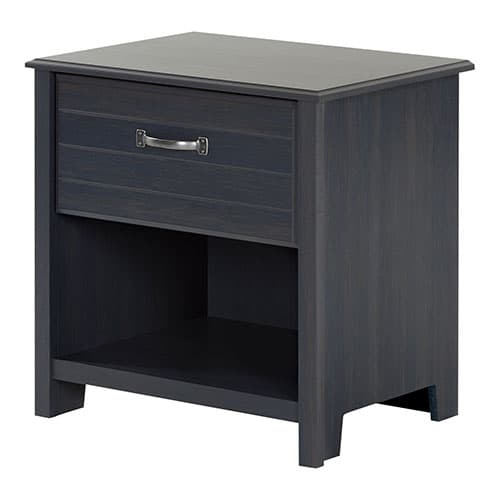 South Shore Ulysses 1-Drawer Nightstand-Blueberry - image 
