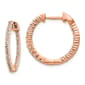 Pure Fire 14kt. Rose Gold Lab Grown Diamond Hinged Hoop Earrings - image 1