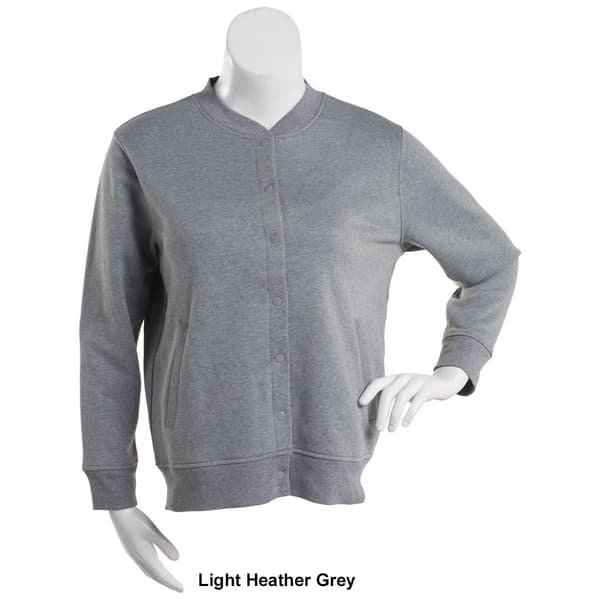 Womens Hasting & Smith Long Sleeve Fleece Baseball Cardigan