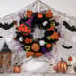 Northlight Seasonal Witches Hat Jack-O-Lantern Halloween Wreath - image 2