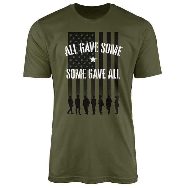 Mens Some Give All Flag USA Tee - image 