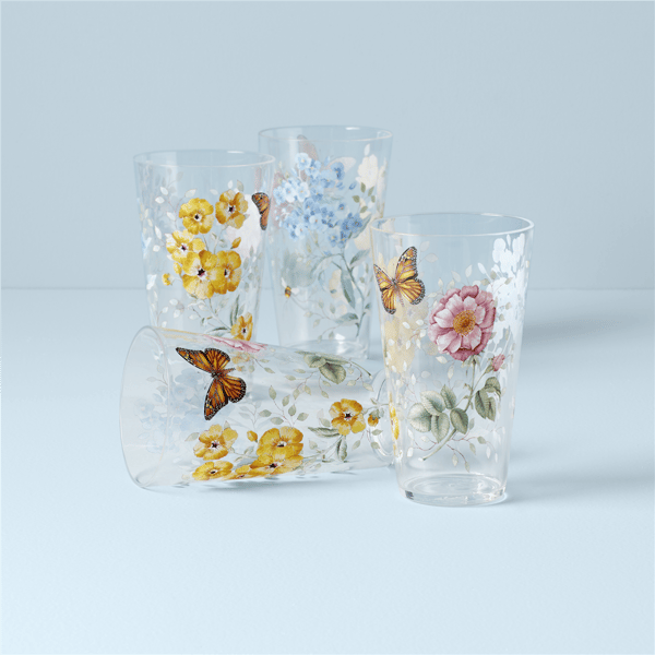 Lenox® Butterfly Meadow® Acrylic Highball Glasses - Set of 4 - image 