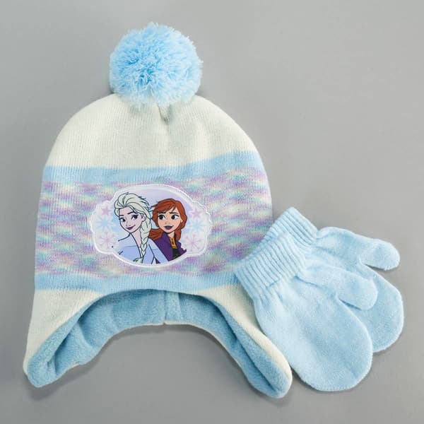 Baby Girl Disney&#40;R&#41; Frozen Trapper Hat & Mittens - image 
