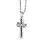 Mens Lynx 1/2ctw. Lab-Grown Diamond Cross Necklace-LGM0026P50SIL - image 2