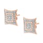 Diamond Classics&#8482; 14kt. Rose Gold Four Pointed Earrings - image 4