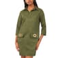 Womens MSK Long Sleeve Suede Grommet Pocket Shift Dress - image 4
