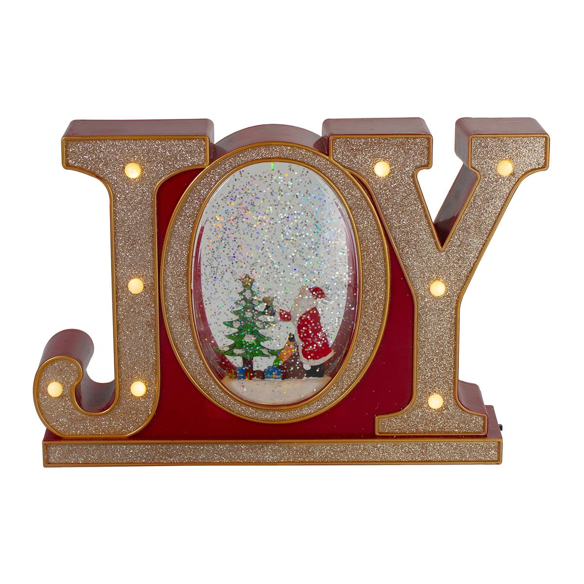 Northlight Seasonal LED Joy Christmas Glitter Snow Globe