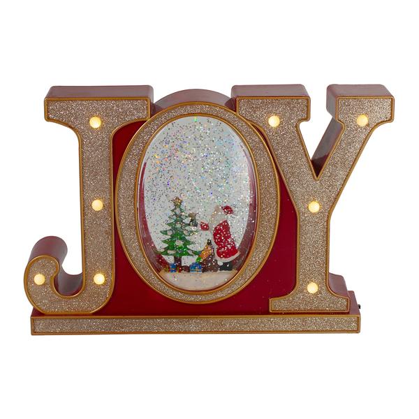 Northlight Seasonal LED Joy Christmas Glitter Snow Globe