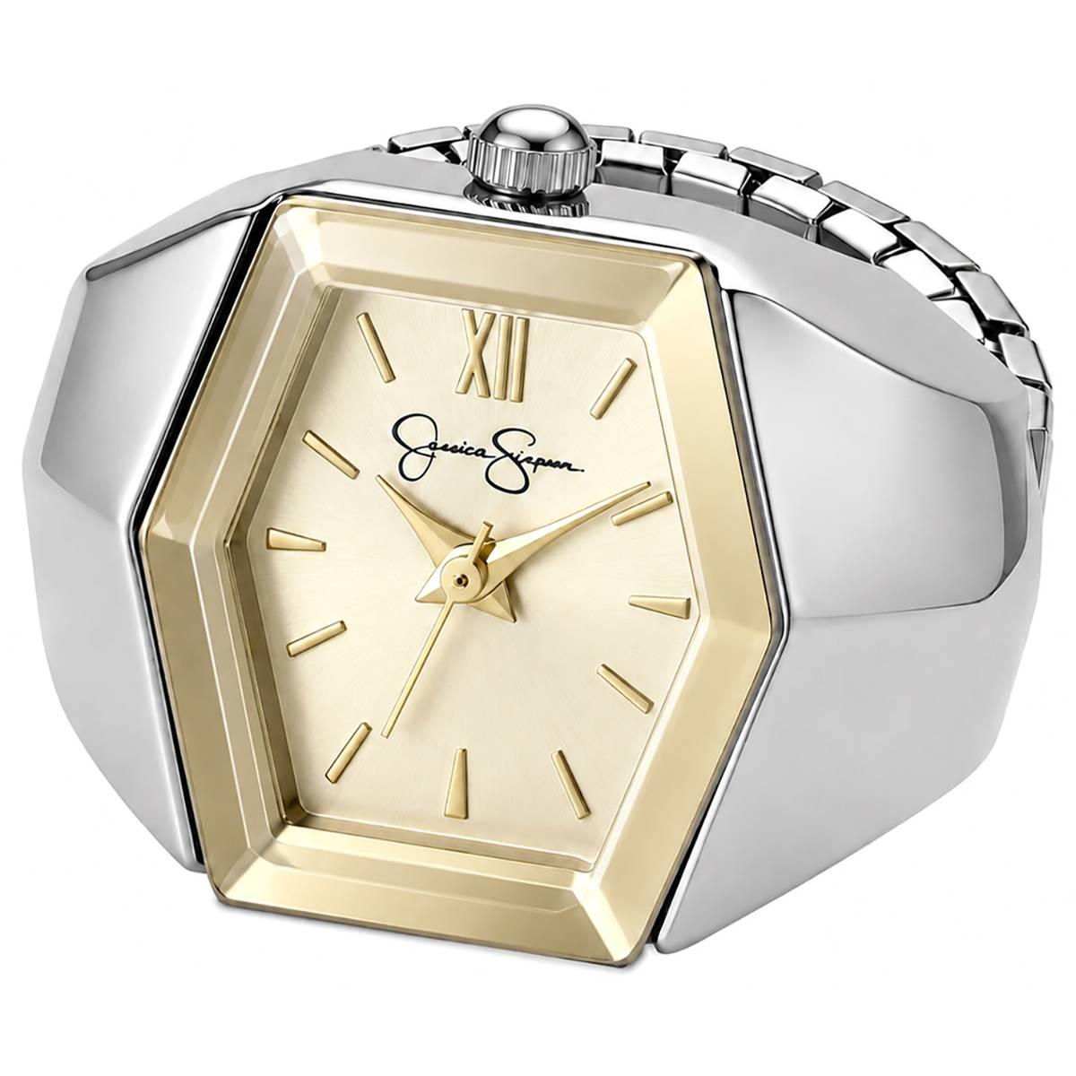 Womens Jessica Simpson Two-Tone Ring Watch - JR0011TTG