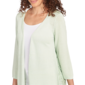 Petite Ruby Rd. Tropical Oasis Lace Back Duster Cardigan - image 5