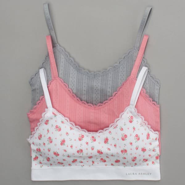 Womens Laura Ashley(R) 3pk Seamless Bralettes - LS1628-3PKAD - image 
