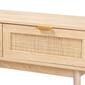 Baxton Studio Baird Oak Brown Wood/Rattan 2-Drawer Console Table - image 5