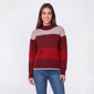 Womens Tint & Shadow Long Sleeve Mock Neck Stripe Sweater - image 1