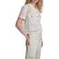 Womens DKNY Short Sleeve Pearl Knit Button Front Sweater - image 3