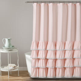 Lush Decor(R) Ella Lace Ruffle Shower Curtain