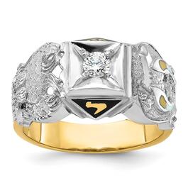 Mens Gentlemens Classics&#40;tm&#41; 14kt. Gold 1/5ctw. Diamond Rite Ring
