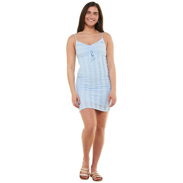 Juniors Derek Heart Knit Cinch Tie Bust Mini Bodycon Sheath Dress - image 