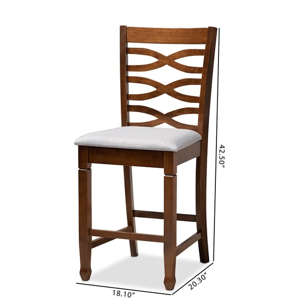 Baxton Studio Lanier 2 Piece Counter Height Pub Chair Set