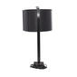 9th & Pike® Black Metal Traditional Table Lamp with Fabric Shade - image 2