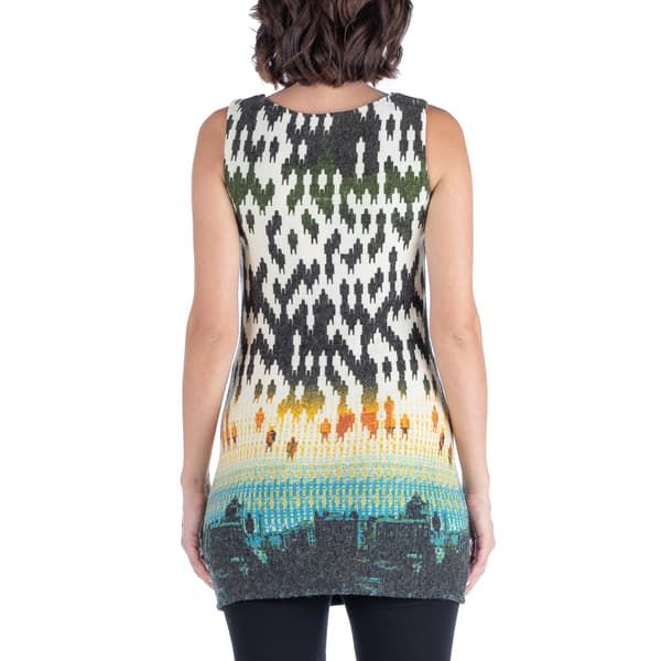 Womens 24/7 Comfort Apparel Ombre Print Extra Long Tunic