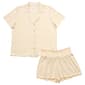 Womens Danskin Short Sleeve Solid Wide Rib Short Pajama Set - image 1
