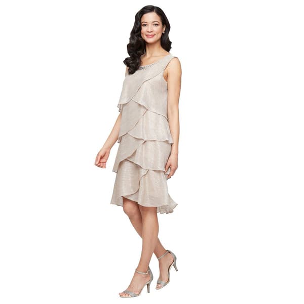 Womens SLNY Shimmer Tiered Jacket Dress