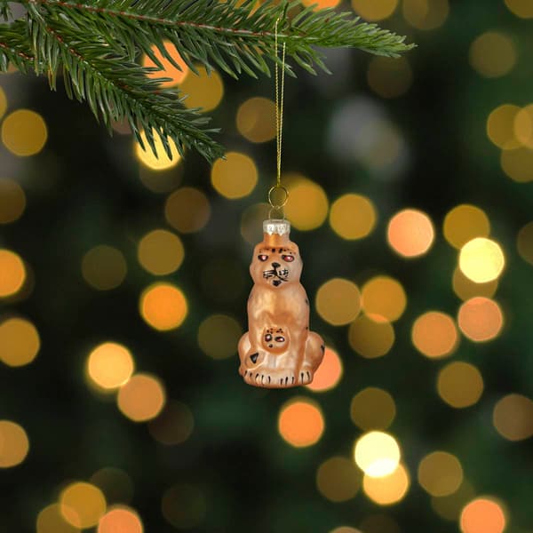 Northlight Seasonal Glass Leopard Christmas Ornament