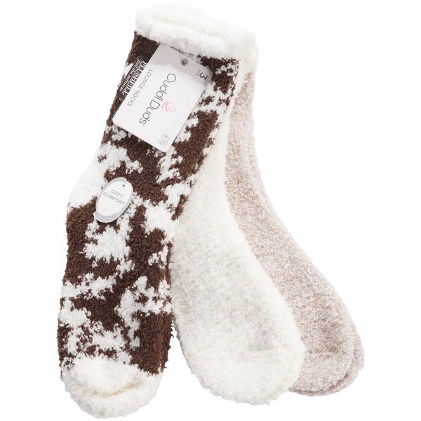 Womens Cuddl(R) Duds 3Pk Cow Cozies Socks - image 