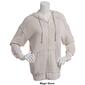Juniors Pink Rose French Terry Zip Front Oversized Hoodie - image 3