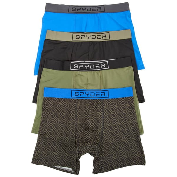 Mens Spyder Knit Boxers Briefs - Navy/Green/Black - image 