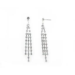 Rosa Rhinestones Crystal Rhinestone Triple Strand Earrings