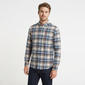 Mens Chaps Double Brush Stretch Flannel Shirt - White Sand - image 1
